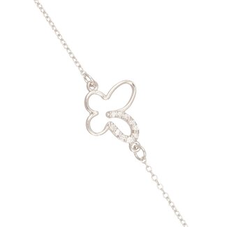 Witgouden Vlinder Armband met Diamant
