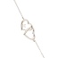 Witgouden Armband Dubbel Hart met Diamant