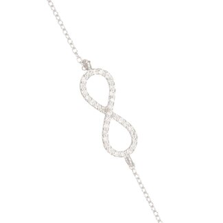 Witgouden Infinity Armband met Diamant