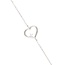 Witgouden Hart Armband met Diamant