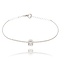 Witgouden Armband met Emerald Cut Steen en Diamanten