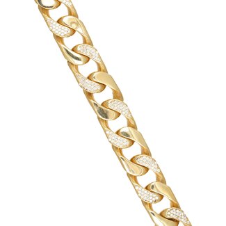 Schakel Armband met Zirkonia