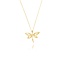 Gouden Libelle Ketting met Zirkonia
