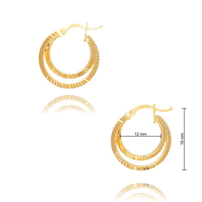 Goldmine 22 karaat gouden Oorbellen