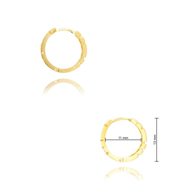 Goldmine Moderne opengewerkte creolen met strak geometrisch design