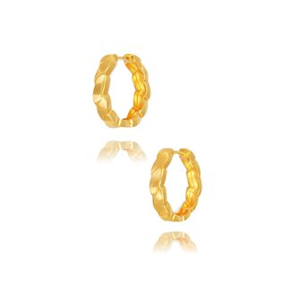 Goldmine 22 karaat facet gouden oorbellen