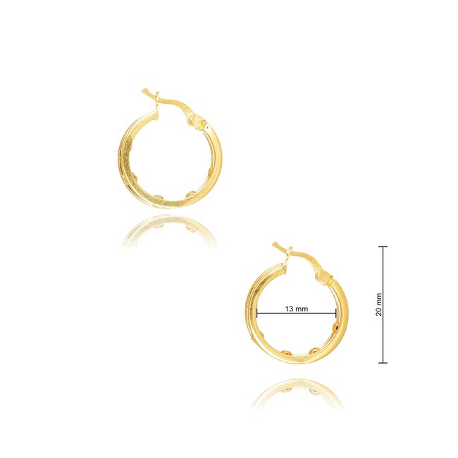 Goldmine Elegante dubbele creool oorbellen met moderne gouden details