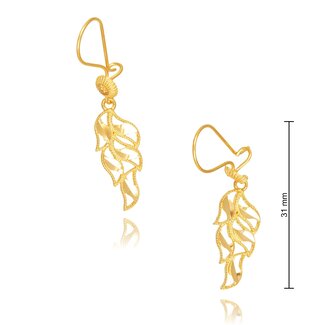 Goldmine Gouden blad oorhangers
