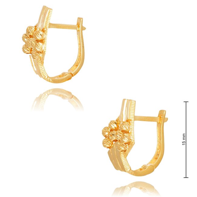 Goldmine Elegante gouden oorbellen met Dorika bolletjes en luxe afwerking