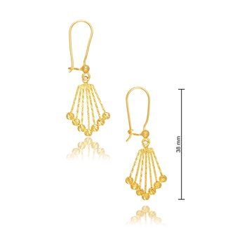 Gouden oorbellen met Dorika details