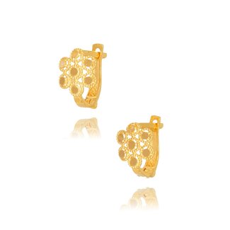 Goldmine Gouden filigrain bloem oorbellen