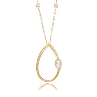 Druppelvormig Goldmine Collier met Zirkonia