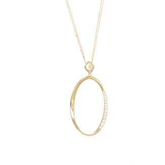 Ovaal Collier met Zirkonia