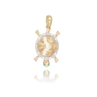 Schildpad Hanger met Zirkonia