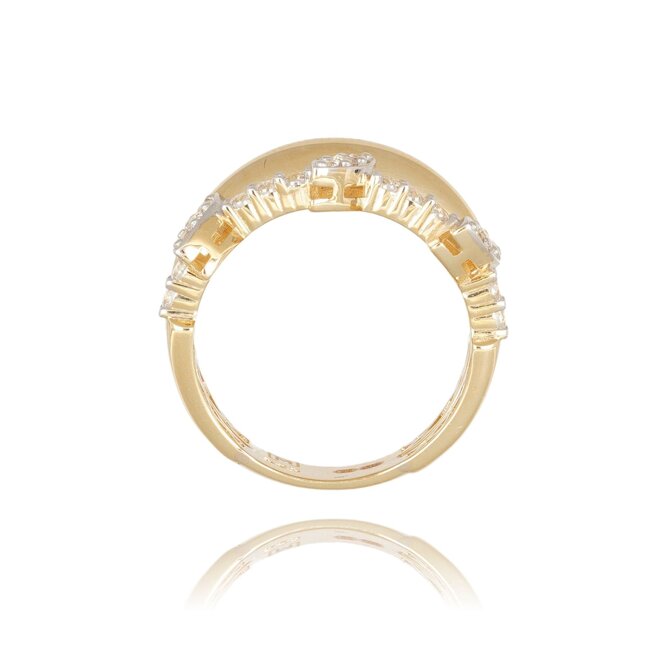 Gouden ring met marquise-vormige zirkonia
