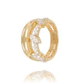 Gouden Ring met Marquise Zirkonia