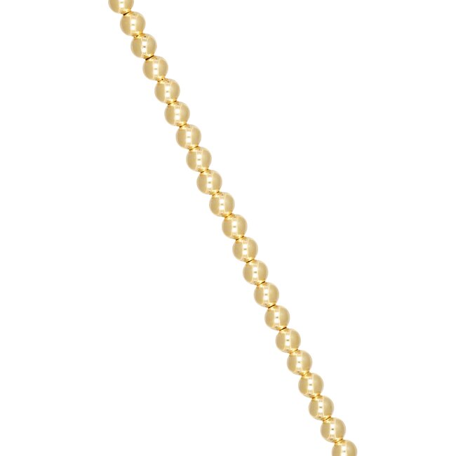 14 karaat gouden bolletjesarmband 18 cm