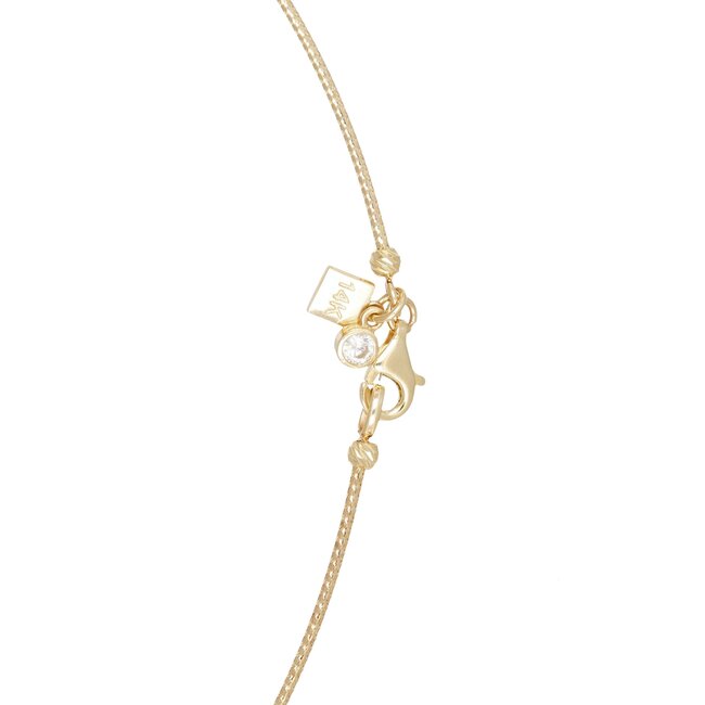 Stijlvolle gouden ketting met dorika en gladde balletjes
