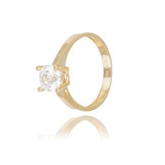 Goldmine Gouden Solitair Ring Swarovski
