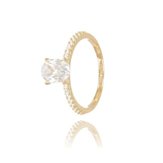 Ovale Swarovski Solitair Ring