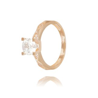 Roségouden Swarovski Solitair Ring