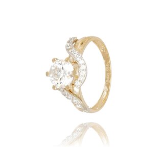 Gouden Swarovski Wave Ring