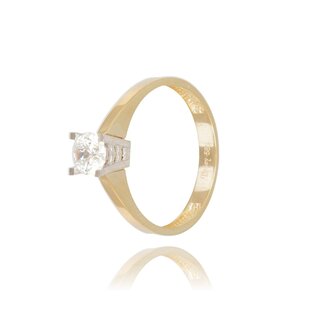 Gouden Moderne Solitair Ring