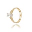 Gouden Moderne Solitair Ring