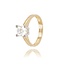 Gouden Pavé Solitair Ring