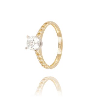 Gouden Filigraan Solitair Ring