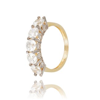 Gouden Rijring met Swarovski
