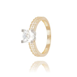 Gouden Dubbele Pavé Ring