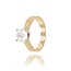 Gouden Swarovski Ring met Zijaccenten