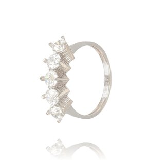 Witgouden Swarovski Rijring
