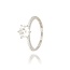 Witgouden Swarovski Ring met Zijsteentjes