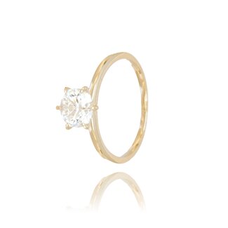 Gouden Swarovski Solitair Ring