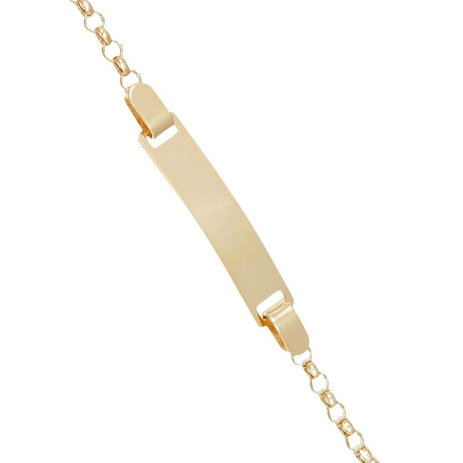 Elegante kinder naamarmband met fijn graveerplaatje