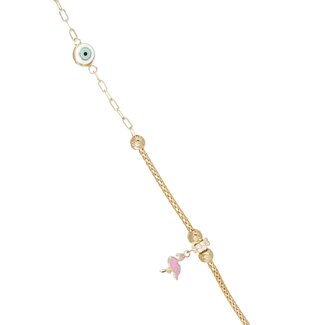 Kinderarmband Flamingo Nazar