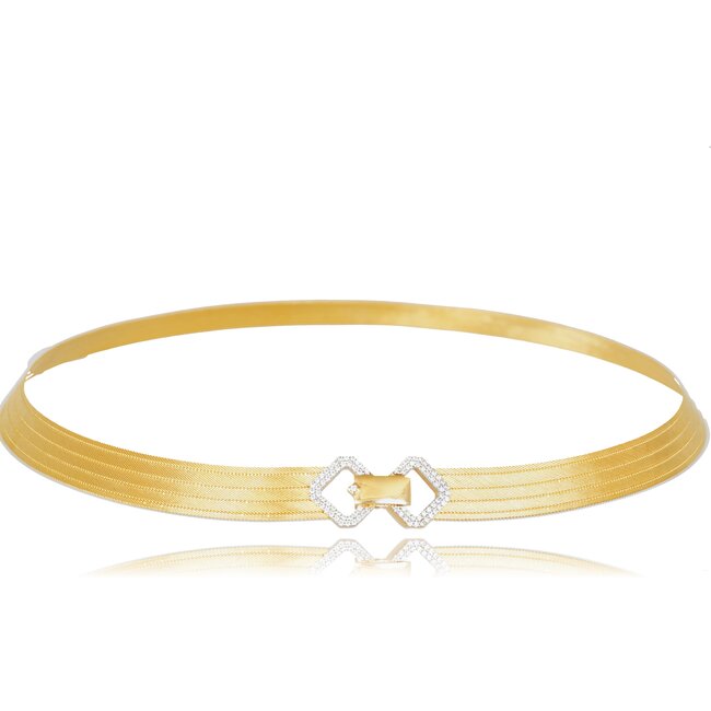 22 karaat Trabzon Hasır ketting geometrisch