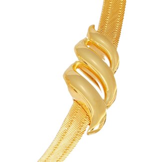 Luxe Hasır Ketting met Gedraaid Detail