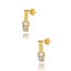 Gouden oorbellen met diamanten details