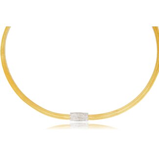 Luxe Hasır Ketting met 3-Rijen Design