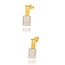 Gouden oorbellen met diamanten hanger