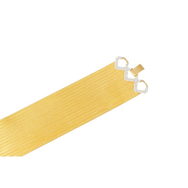 22k Hasır armband met 14 rijen en diamant