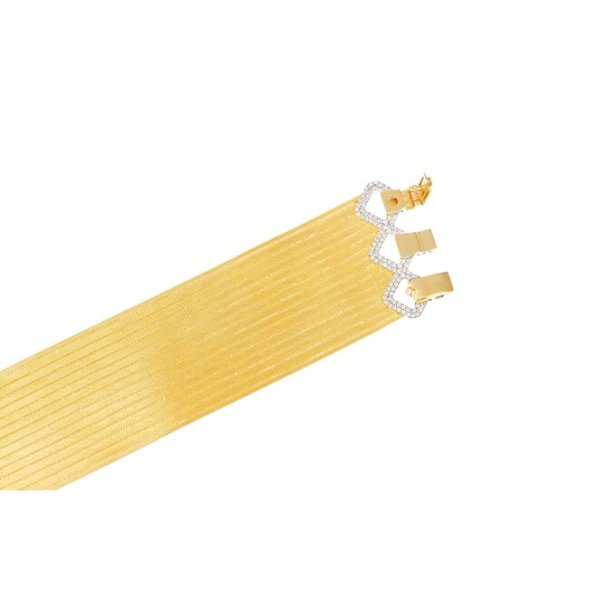 22k Hasır armband met 14 rijen en diamant