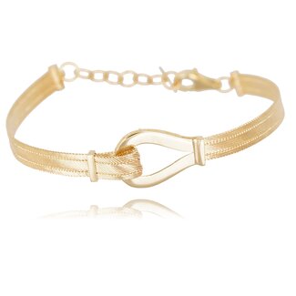 Elegante Hasır Armband met Gouden Sluiting