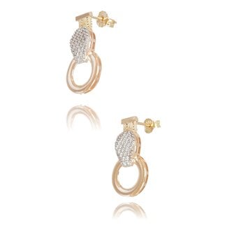 Gouden oorbellen met diamanten stenen