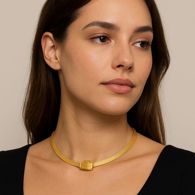 22 karaat Trabzon Hasır choker, 3 rijen
