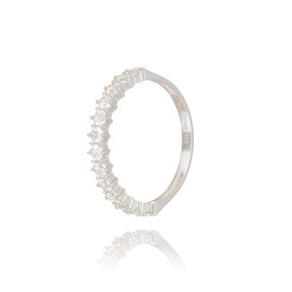 Witgouden Half Eternity Ring