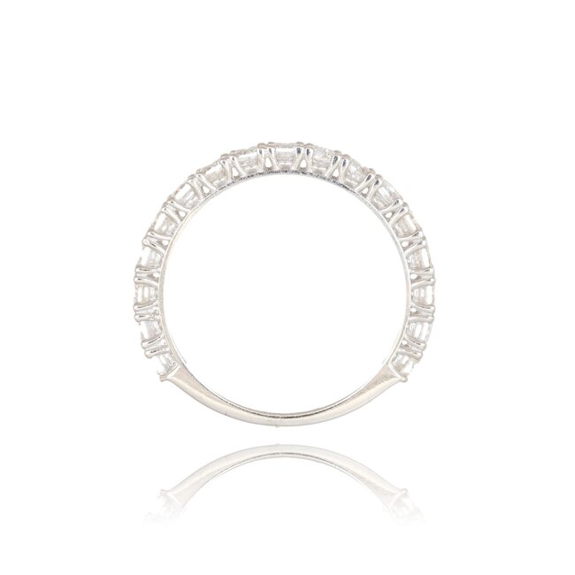 14 karaat witgouden eternity ring met zirkonia
